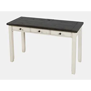 Madison County Rustic Reclaimed Solid Wood Farmhouse USB Charging Desk