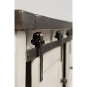 Madison County 50\" Rustic Reclaimed Pine Farmhouse Barn Door Coffee Table