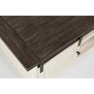 Madison County 50\" Rustic Reclaimed Pine Farmhouse Barn Door Coffee Table