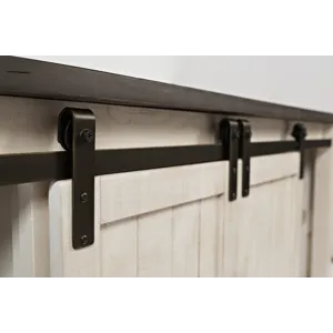 Madison County Rustic Reclaimed Solid Wood Farmhouse 60\" Barn Door Console