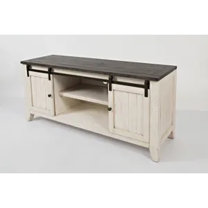 Madison County Rustic Reclaimed Solid Wood Farmhouse 60\" Barn Door Console