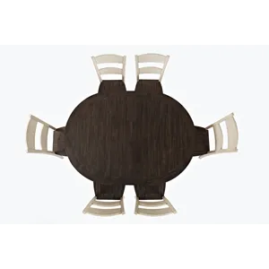 Madison County Rustic Reclaimed Pine Farmhouse Round To Oval 66\" Dining Table