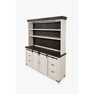 Madison County Rustic Reclaimed Solid Wood Farmhouse Hutch Server