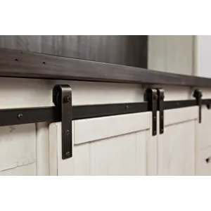 Madison County Rustic Reclaimed Solid Wood Farmhouse 70\" Barn Door Server