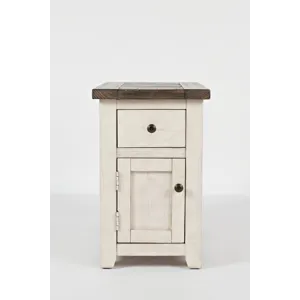 Madison County Rustic Reclaimed Pine Farmhouse Chairside Table