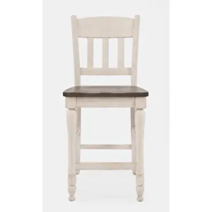 Madison County Rustic Reclaimed Pine Farmhouse Slatback Counter Stool(Set Of 2)