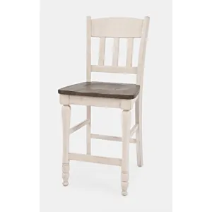 Madison County Rustic Reclaimed Pine Farmhouse Slatback Counter Stool(Set Of 2)