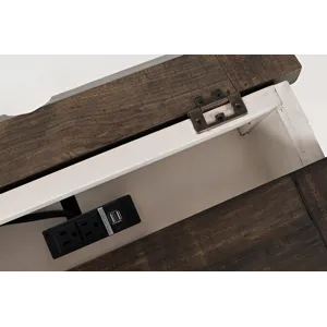 Madison County Rustic Reclaimed Solid Wood Farmhouse USB Charging Nightstand