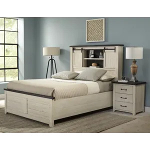 Madison County Rustic Reclaimed Pine Farmhouse Barn Door Headboard - Queen