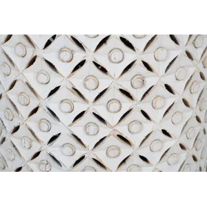 Decker Small Distressed Hardwood Global Drum End Table