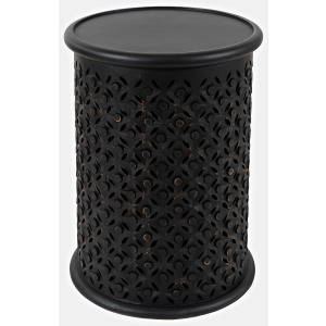 Global Archive Drum Table - Antique Black