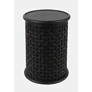 Global Archive Drum Table - Antique Black