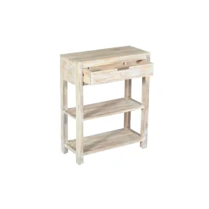 Reynolds Rustic Global Solid Wood 24\" Accent Table