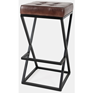 Global Archive Leather Stool