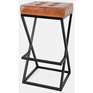 Global Archive Leather Stool