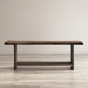 Cooper Modern Live Edge 52\" Solid Wood Storage Bench