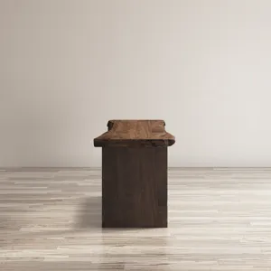 Cooper Modern Live Edge 52\" Solid Wood Storage Bench