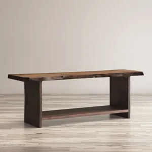 Cooper Modern Live Edge 52\" Solid Wood Storage Bench