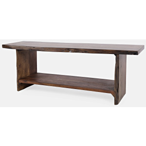 Global Archive Cooper Live Edge Storage Bench - Light Chestnut