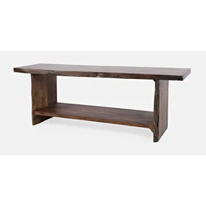 Global Archive Cooper Live Edge Storage Bench - Light Chestnut