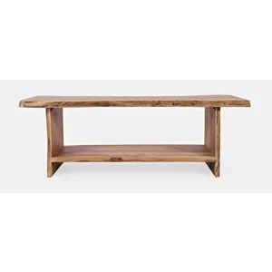 Cooper Modern Live Edge 52\" Solid Wood Storage Bench