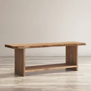 Cooper Modern Live Edge 52\" Solid Wood Storage Bench