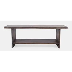 Cooper Modern Live Edge 52\" Solid Wood Storage Bench