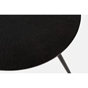 Modern Minimalist Solid Metal Round End Table Set Nesting Accent Tables In Black, Gold, And Copper F