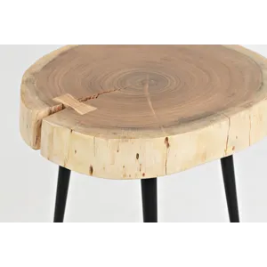 Global Archive Flat-Pack Wood And Iron Accent Tables(Set Of 2)