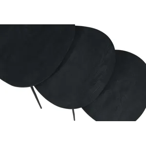 Reeves Abstract Contemporary Solid Acacia Wood Nesting End Tables(Set Of 3)