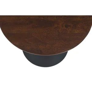 Remy Solid Wood And Iron Modern Pedestal Accent Tables(Set Of 2)