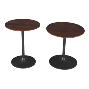Remy Nesting Table - Set of 2 - Gunmetal Two Tone
