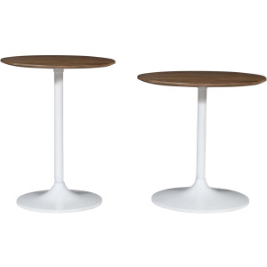 Remy Nesting Table - Set of 2 - White Two Tone