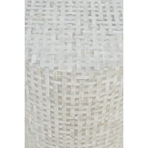 Global Archive Small Terrazzo Handcrafted Capiz Shell Accent Table