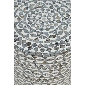 Global Archive Small Terrazzo Handcrafted Capiz Shell Accent Table