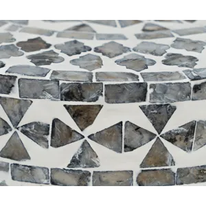 Global Archive Small Terrazzo Handcrafted Capiz Shell Accent Table