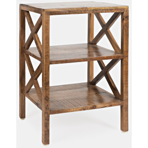 Global Archive Dylan X Side Accent Table - Amber