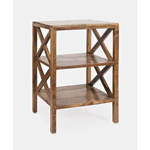 Global Archive Dylan X Side Accent Table - Amber