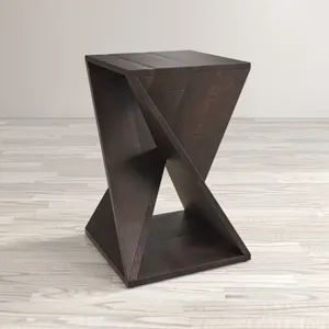 Global Archive Solid Mango Hardwood Modern Angled Jasper Table