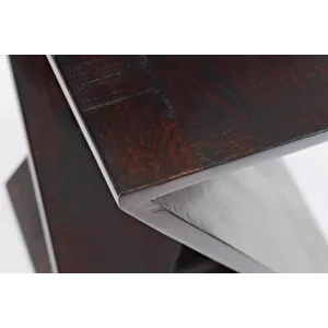 Global Archive Solid Mango Hardwood Modern Angled Jasper Table