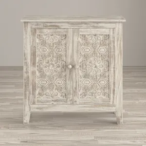 Global Archive Hand Carved 32\" Accent Chest