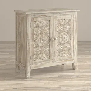 Global Archive Hand Carved 32\" Accent Chest