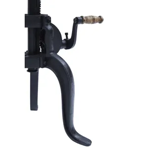 Global Archive Industrial Solid Wood And Iron Crank Table