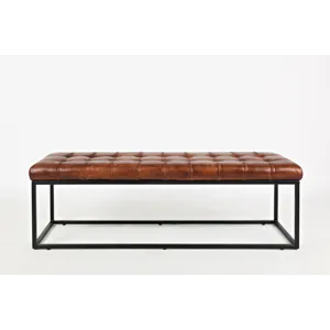 Global Archive 55\" Genuine Distressed Leather Ottoman Bench