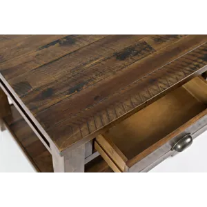 Artisan\'s Craft Rustic Farmhouse Distressed Solid Wood End Table