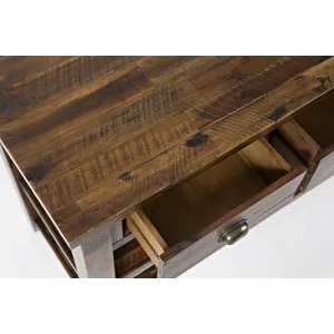 Artisan\'s Craft Rustic Farmhouse Distressed Solid Wood 50\" Sofa Table