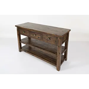 Artisan\'s Craft Rustic Farmhouse Distressed Solid Wood 50\" Sofa Table