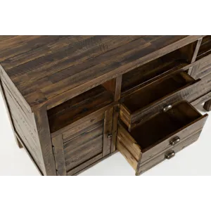 Artisan\'s Craft 50\" Rustic Farmhouse Solid Wood Distressed Media Console TV Stand