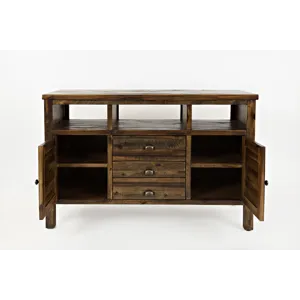 Artisan\'s Craft 50\" Rustic Farmhouse Solid Wood Distressed Media Console TV Stand