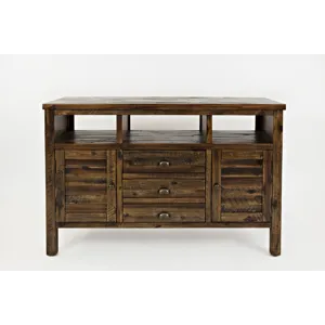 Artisan\'s Craft 50\" Rustic Farmhouse Solid Wood Distressed Media Console TV Stand